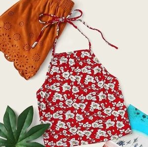 Plus Size - Floral Halter Top - Size 1X (14)